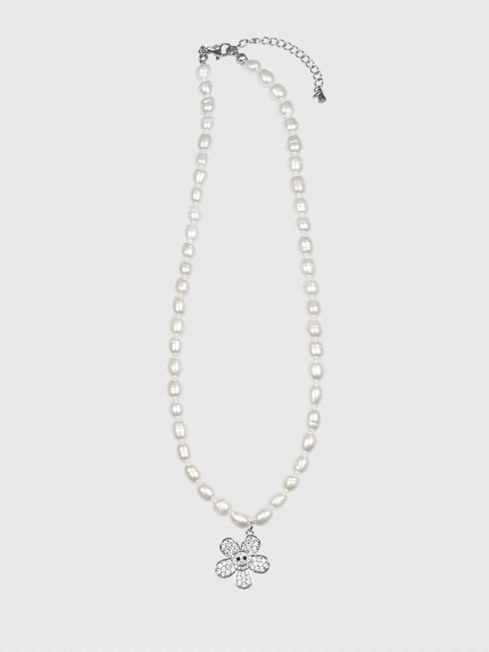 AWE Pearl Sunflower Smiley Necklace