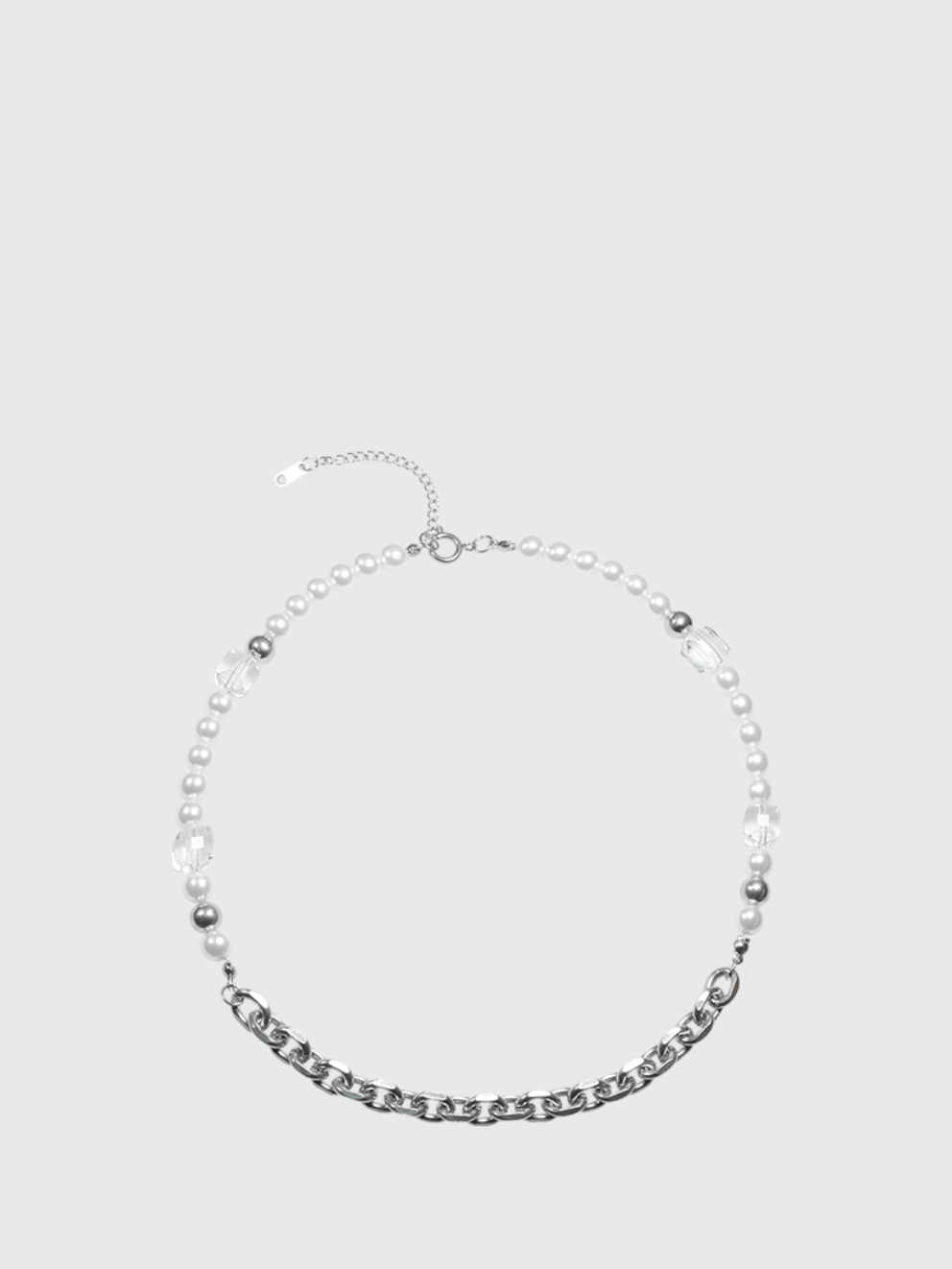 AWE Pearl Sugar Cube Crystal Necklace