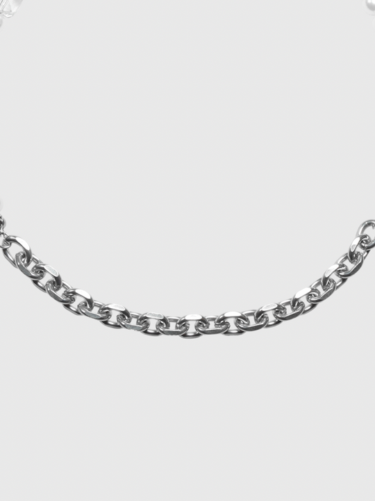 AWE Pearl Sugar Cube Crystal Necklace