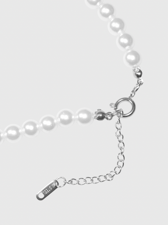 AWE Pearl Sugar Cube Crystal Necklace