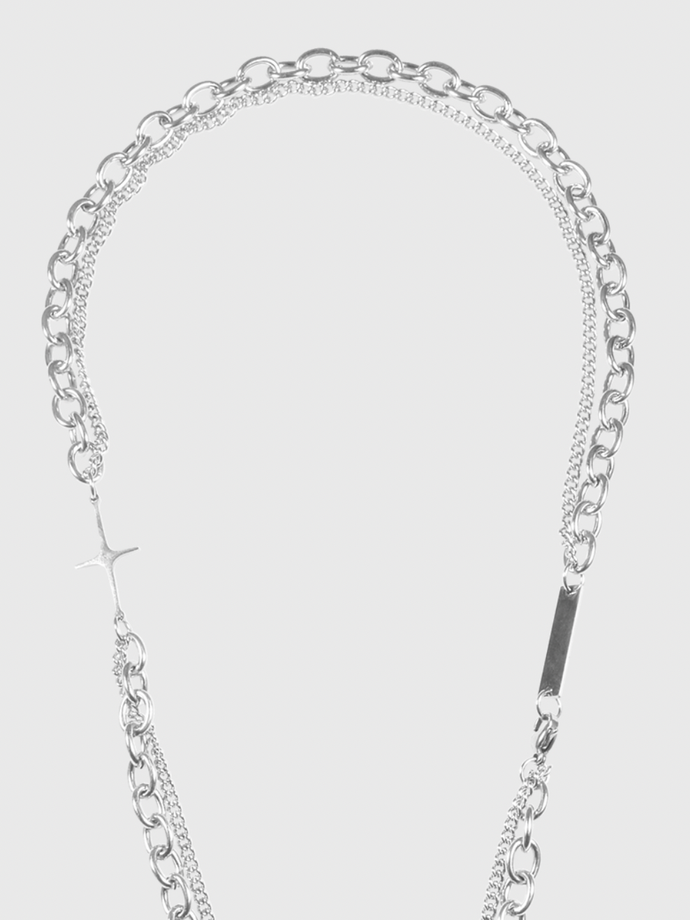 AWE Cross Star Stacking Necklace