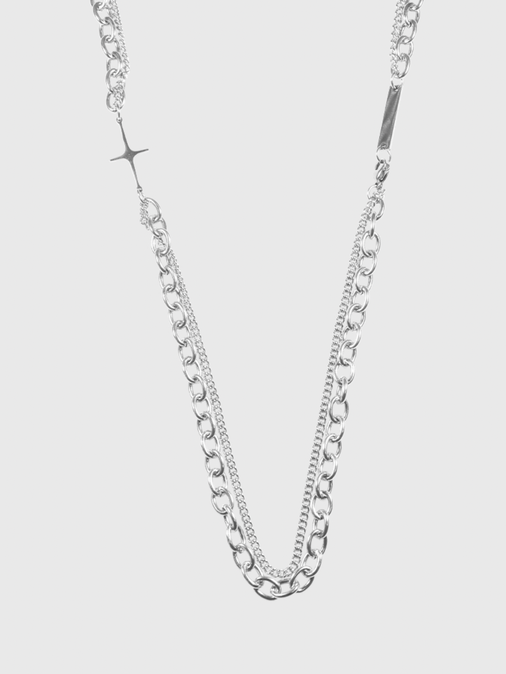 AWE Cross Star Stacking Necklace