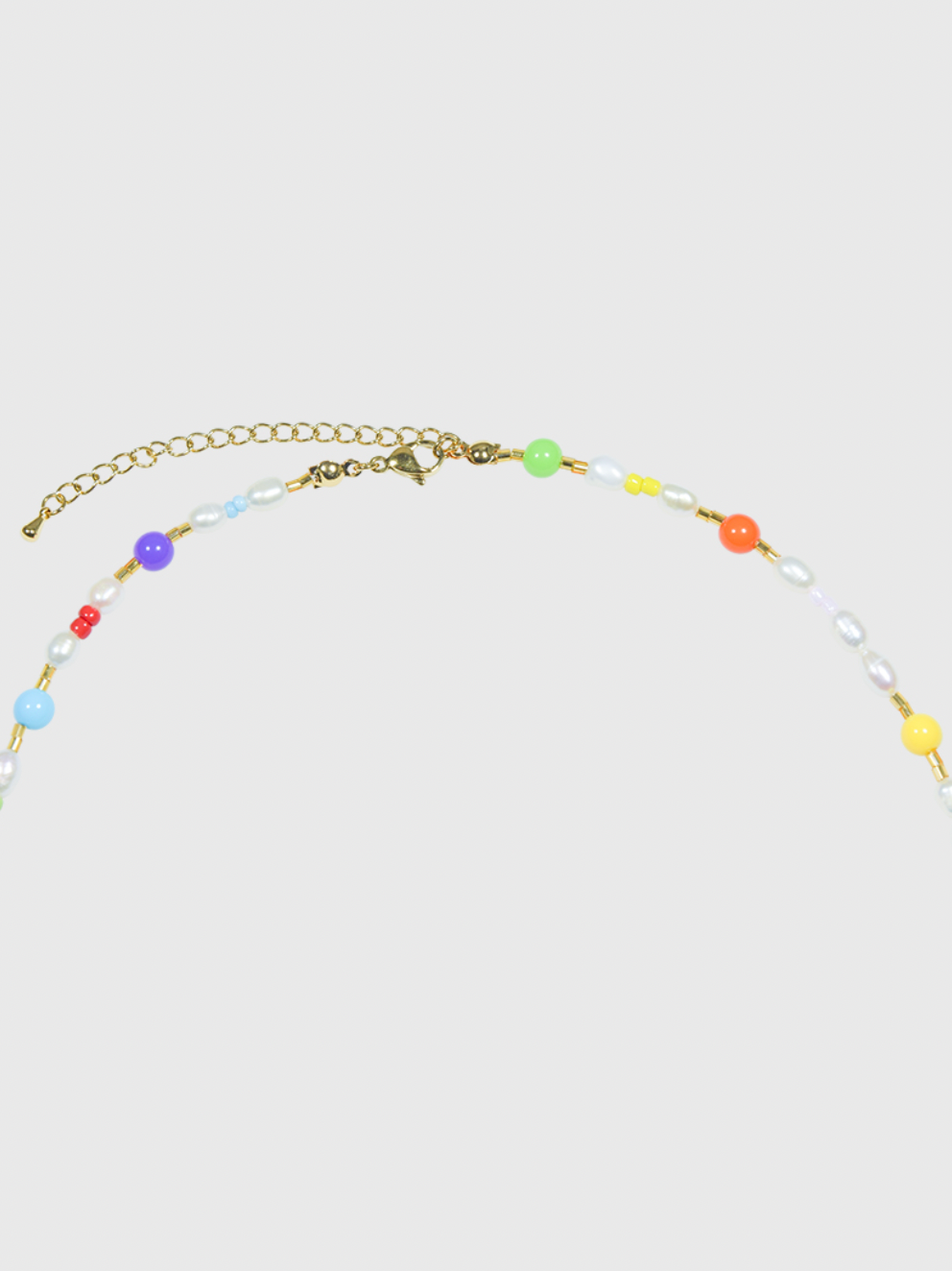 AWE Colorful Beads Pearl Flower Necklace