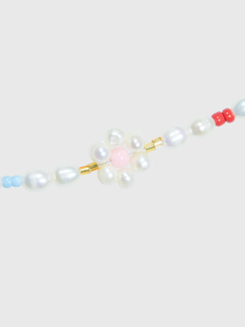 AWE Colorful Beads Pearl Flower Necklace