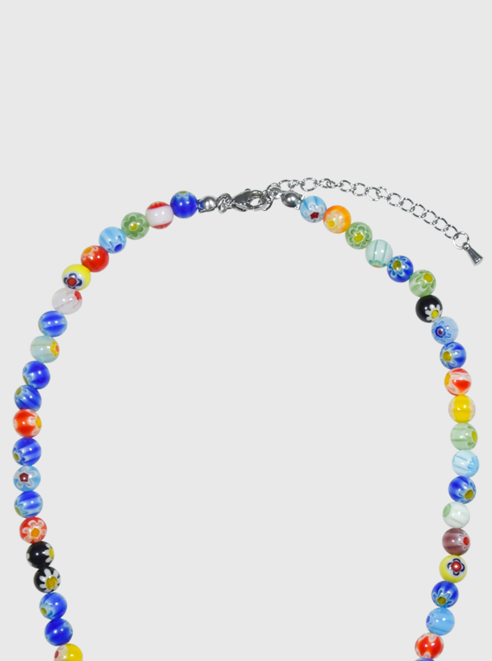 AWE Round Bead Sunflower Smiley Necklace