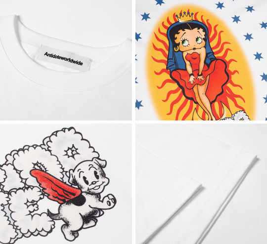 ANTIDOTE Cartoon Pattern Print Tee