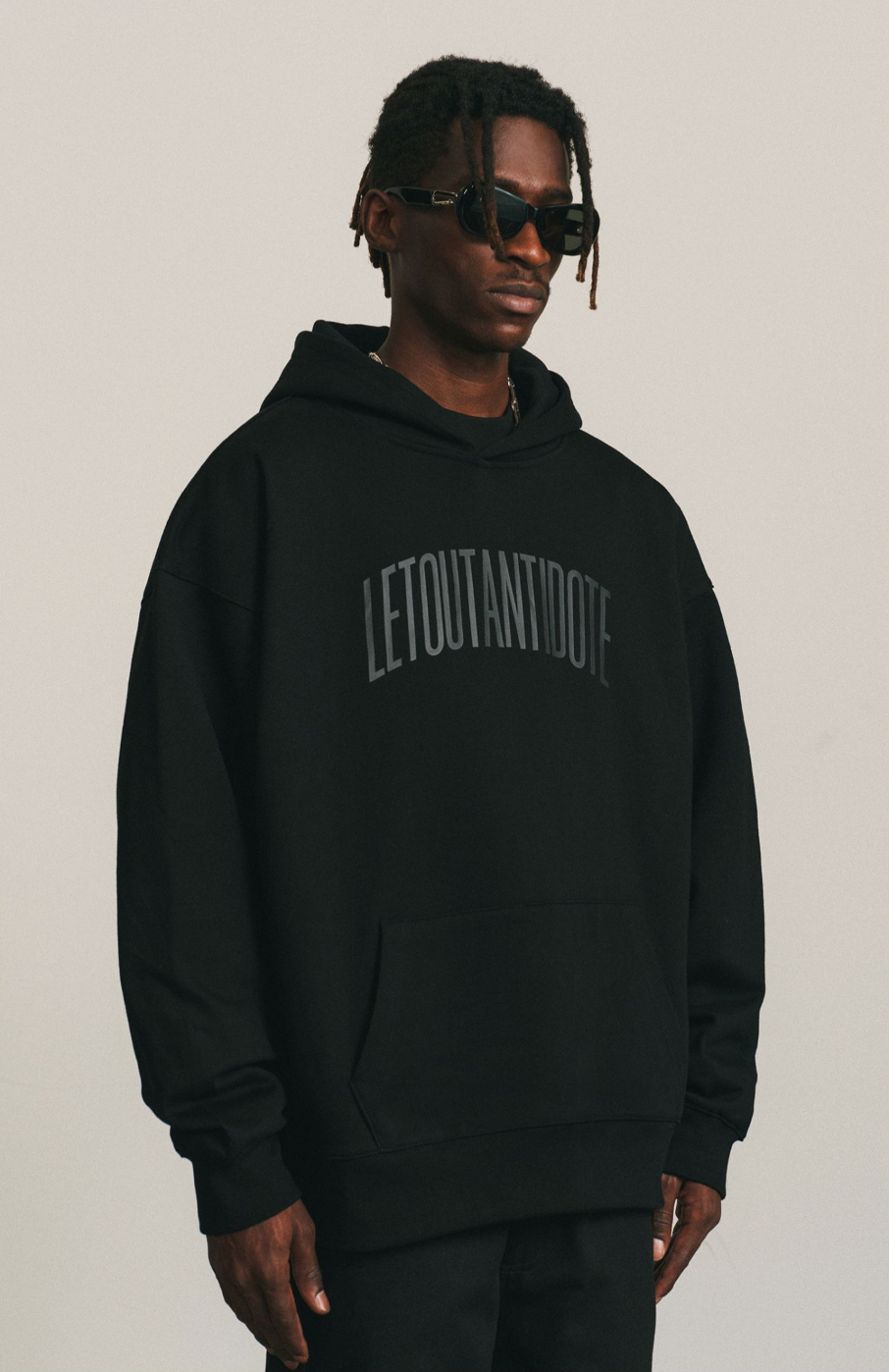ANTIDOTE Basic Logo Print Hoodie