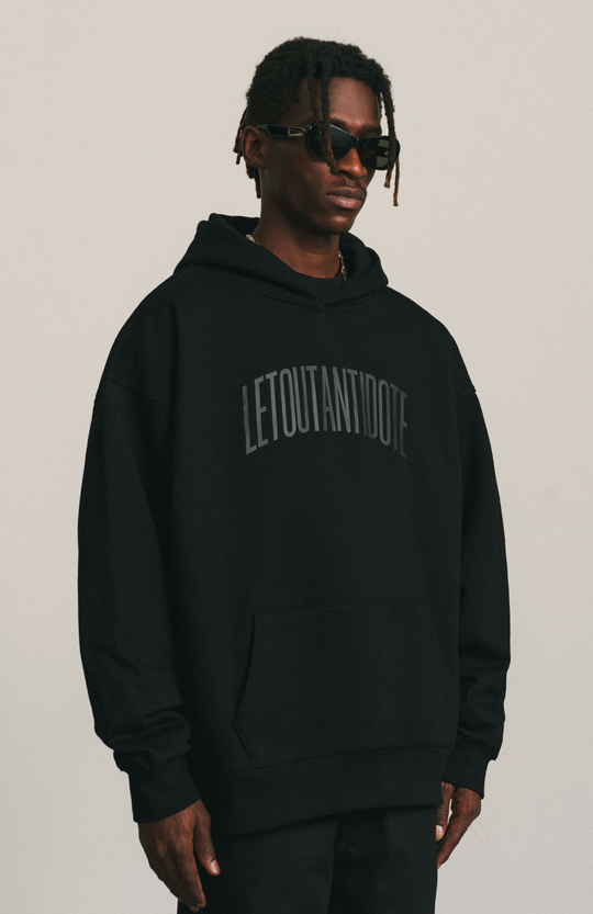 ANTIDOTE Basic Logo Print Hoodie