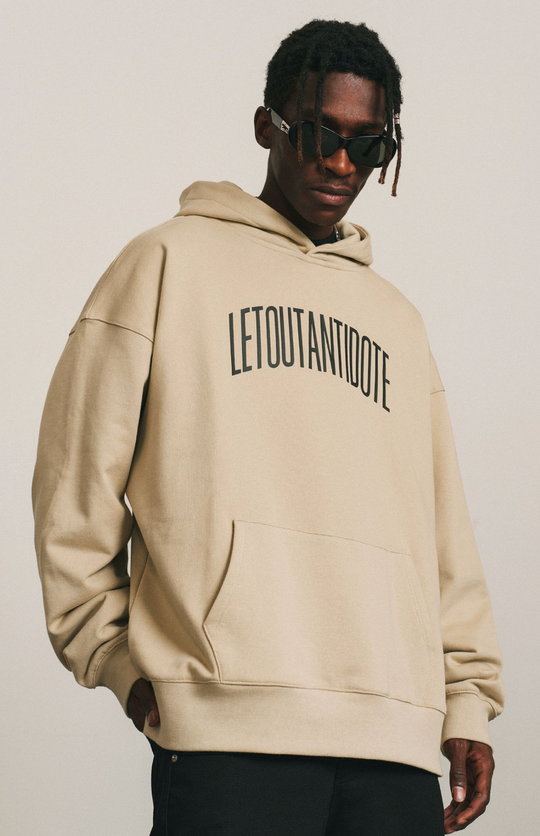 ANTIDOTE Basic Logo Print Hoodie