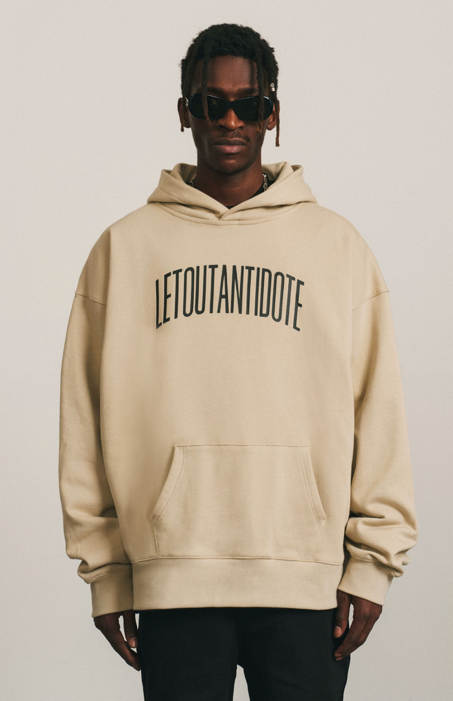 ANTIDOTE Basic Logo Print Hoodie