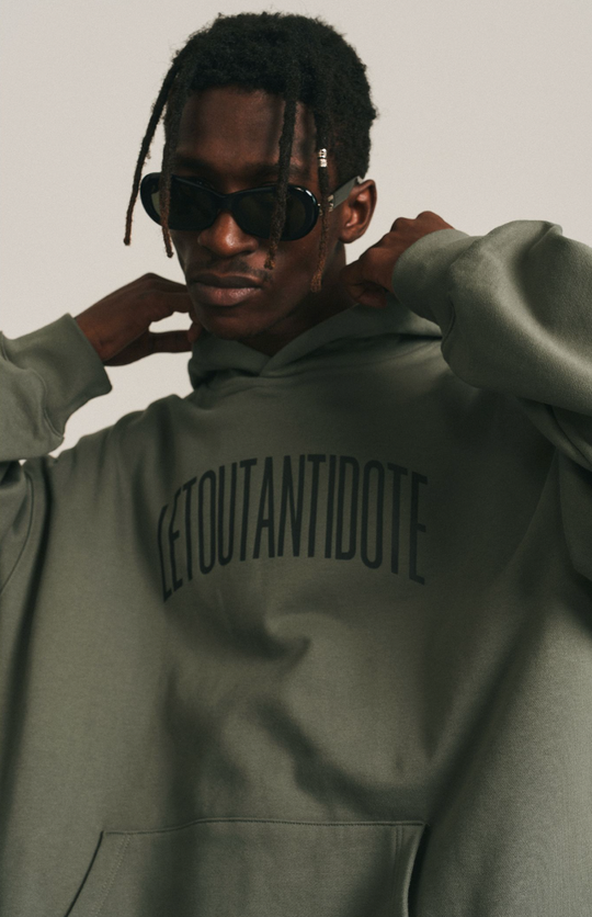 ANTIDOTE Basic Logo Print Hoodie