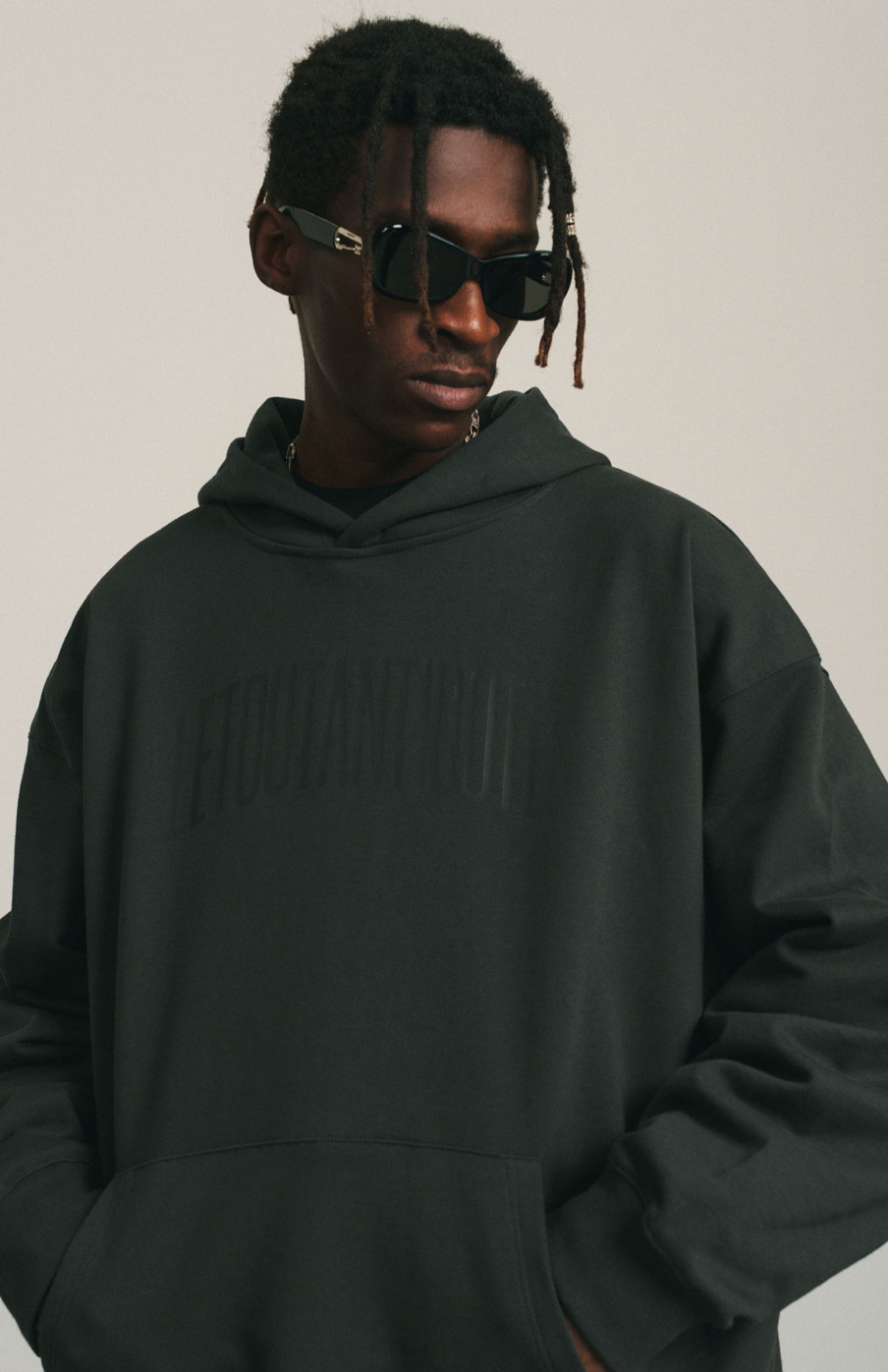 ANTIDOTE Basic Logo Print Hoodie