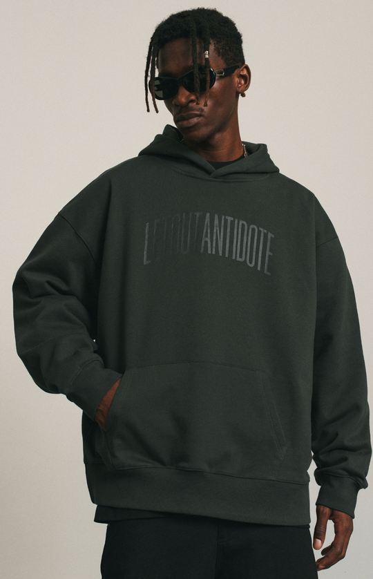 ANTIDOTE Basic Logo Print Hoodie