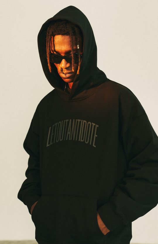 ANTIDOTE Basic Logo Print Hoodie