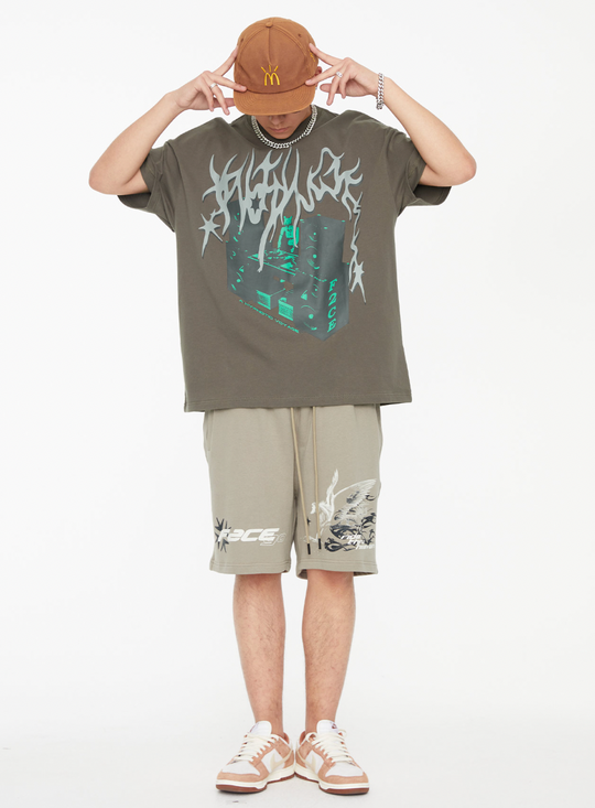 F2CE Graffiti Print Vintage Tee