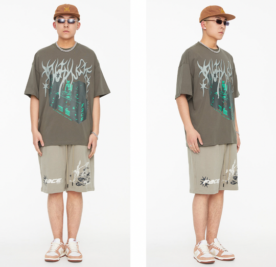 F2CE Graffiti Print Vintage Tee