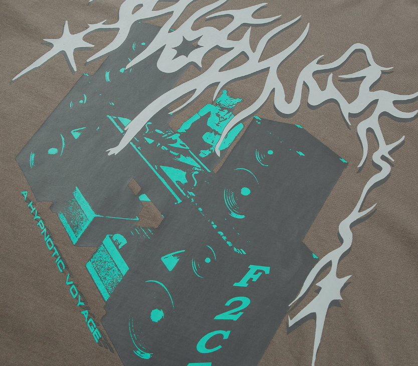 F2CE Graffiti Print Vintage Tee