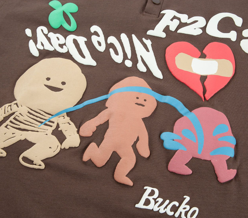 F2CE Foam Graffiti Print Polo Shirt