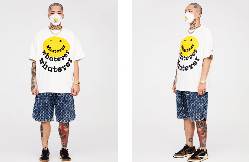 F2CE Foam Printed Smiley Face Tee
