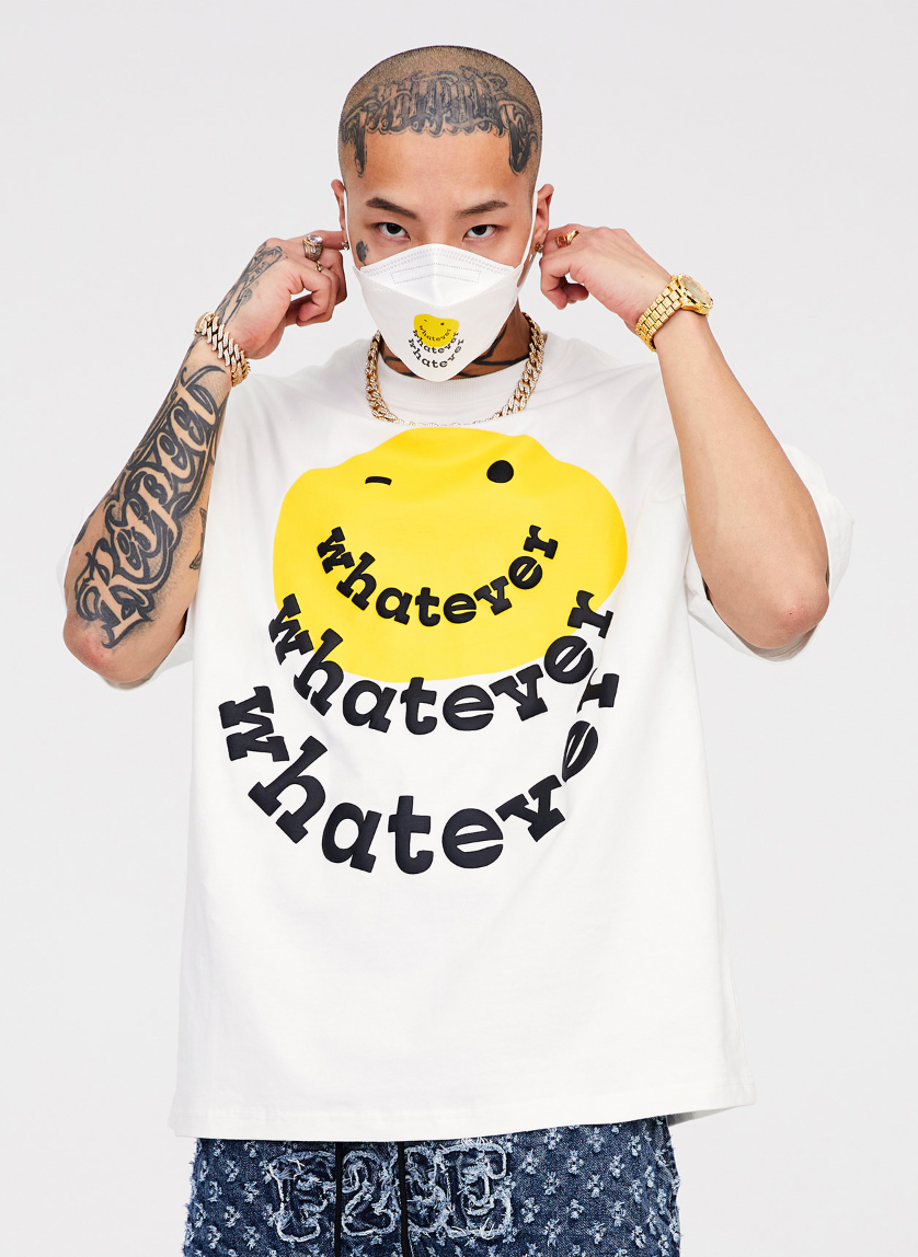 F2CE Foam Printed Smiley Face Tee