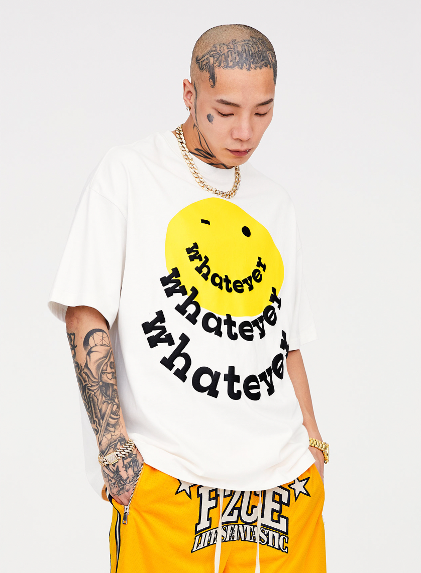 F2CE Foam Printed Smiley Face Tee