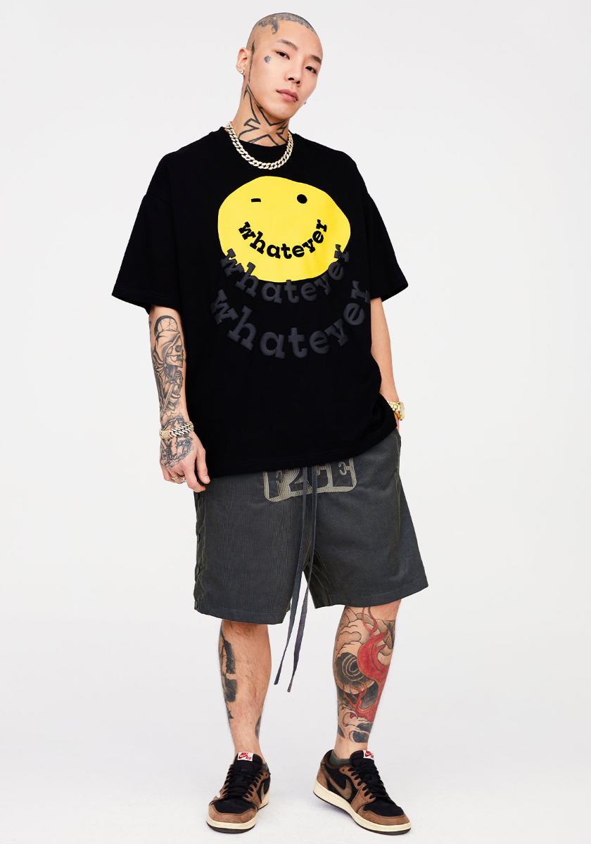 F2CE Foam Printed Smiley Face Tee
