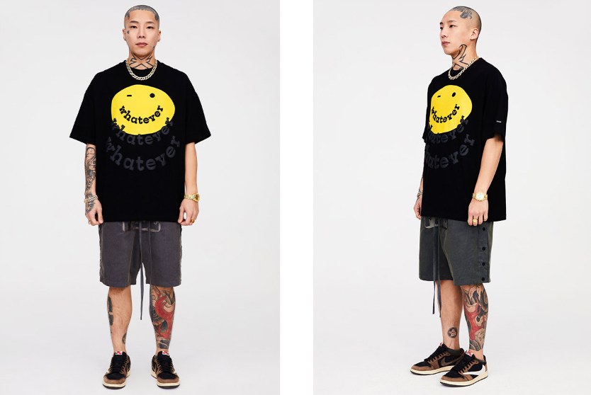 F2CE Foam Printed Smiley Face Tee