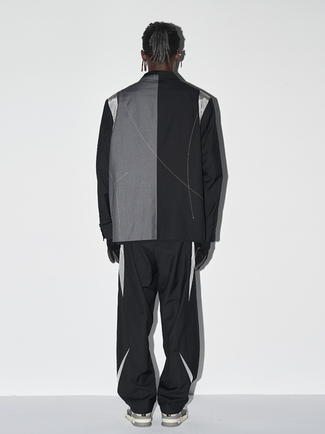 Harsh and Cruel Deconstructed Asymmetric Nylon Blazer