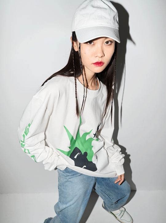 Harsh and Cruel Punk Head Printed L/S Tee