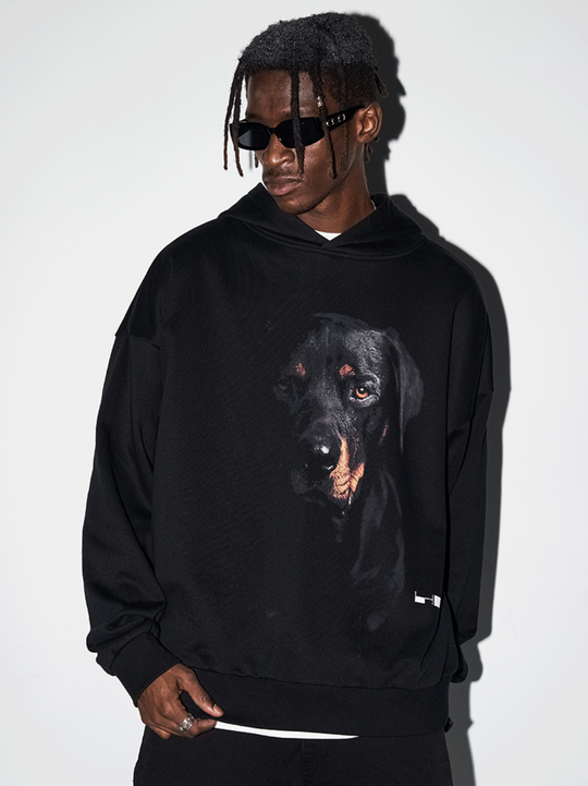 Harsh and Cruel Rottwieiler Printed Hoodie