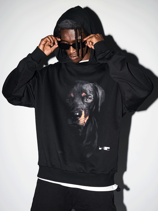 Harsh and Cruel Rottwieiler Printed Hoodie