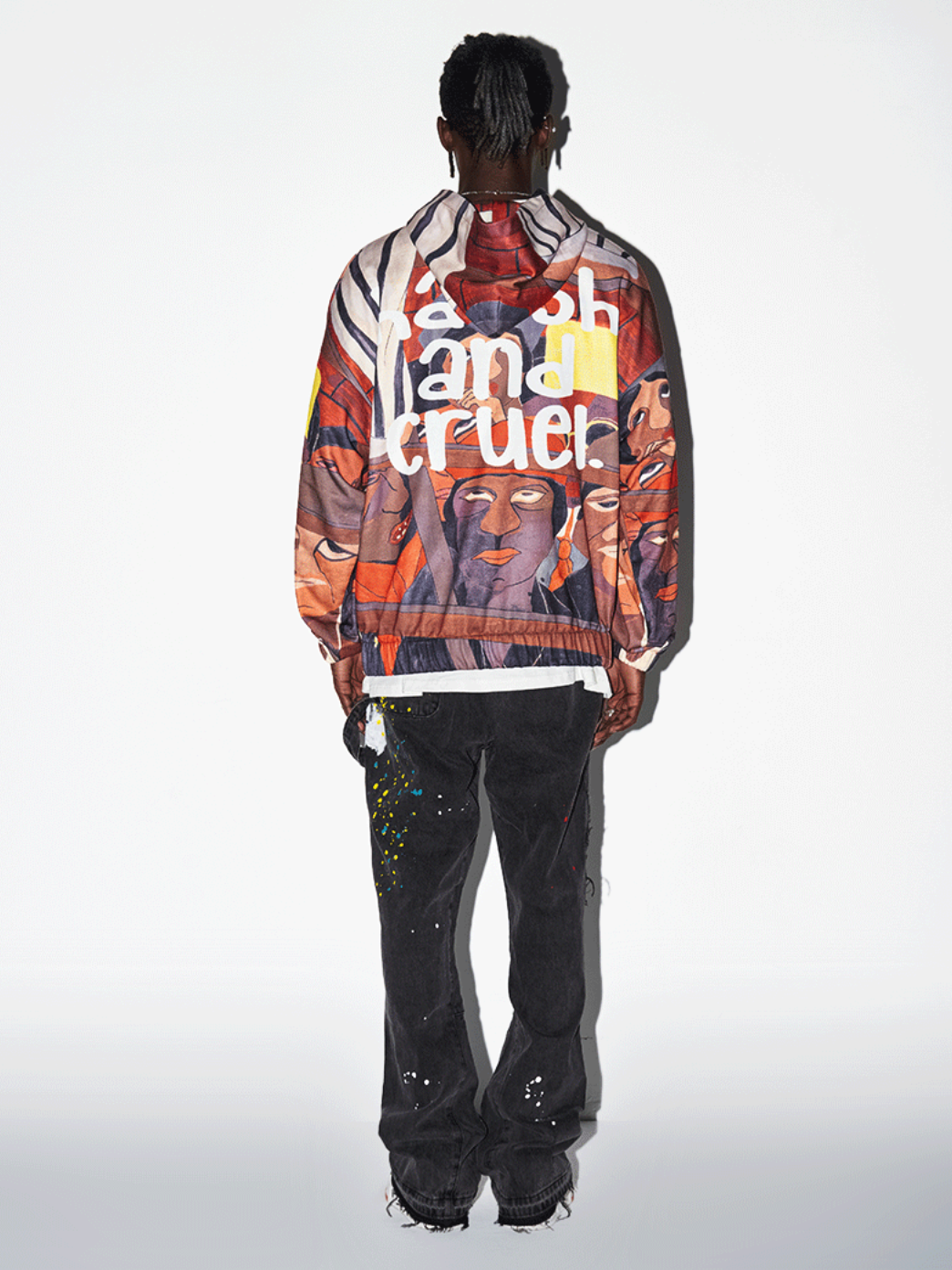 Harsh and Cruel Abstract Paint Full Print Hoodie