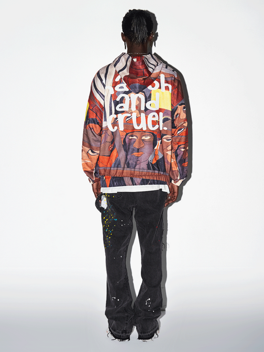 Harsh and Cruel Abstract Paint Full Print Hoodie