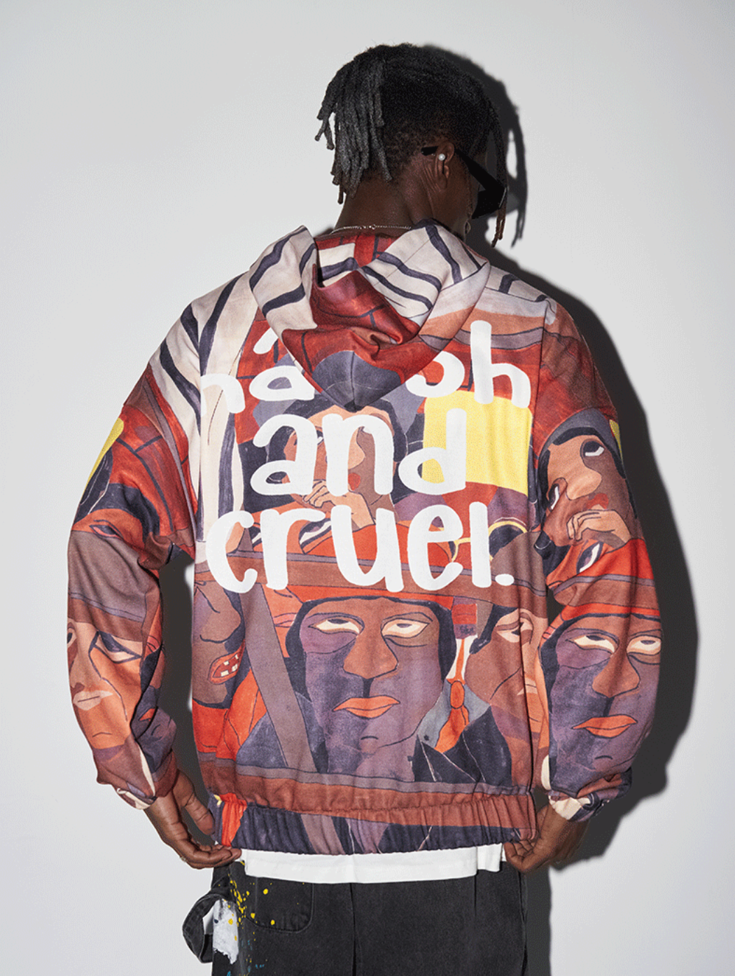 Harsh and Cruel Abstract Paint Full Print Hoodie