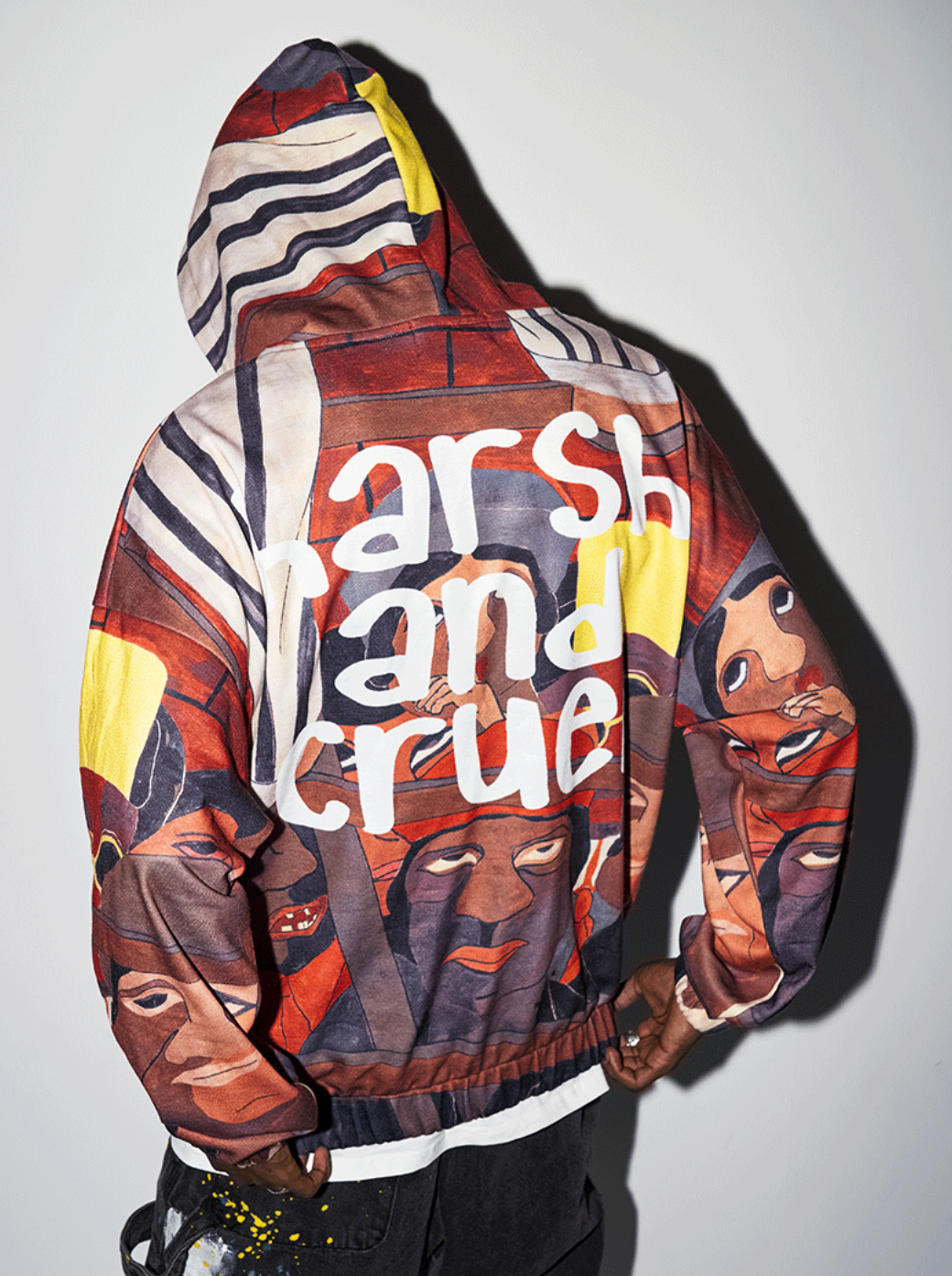 Harsh and Cruel Abstract Paint Full Print Hoodie