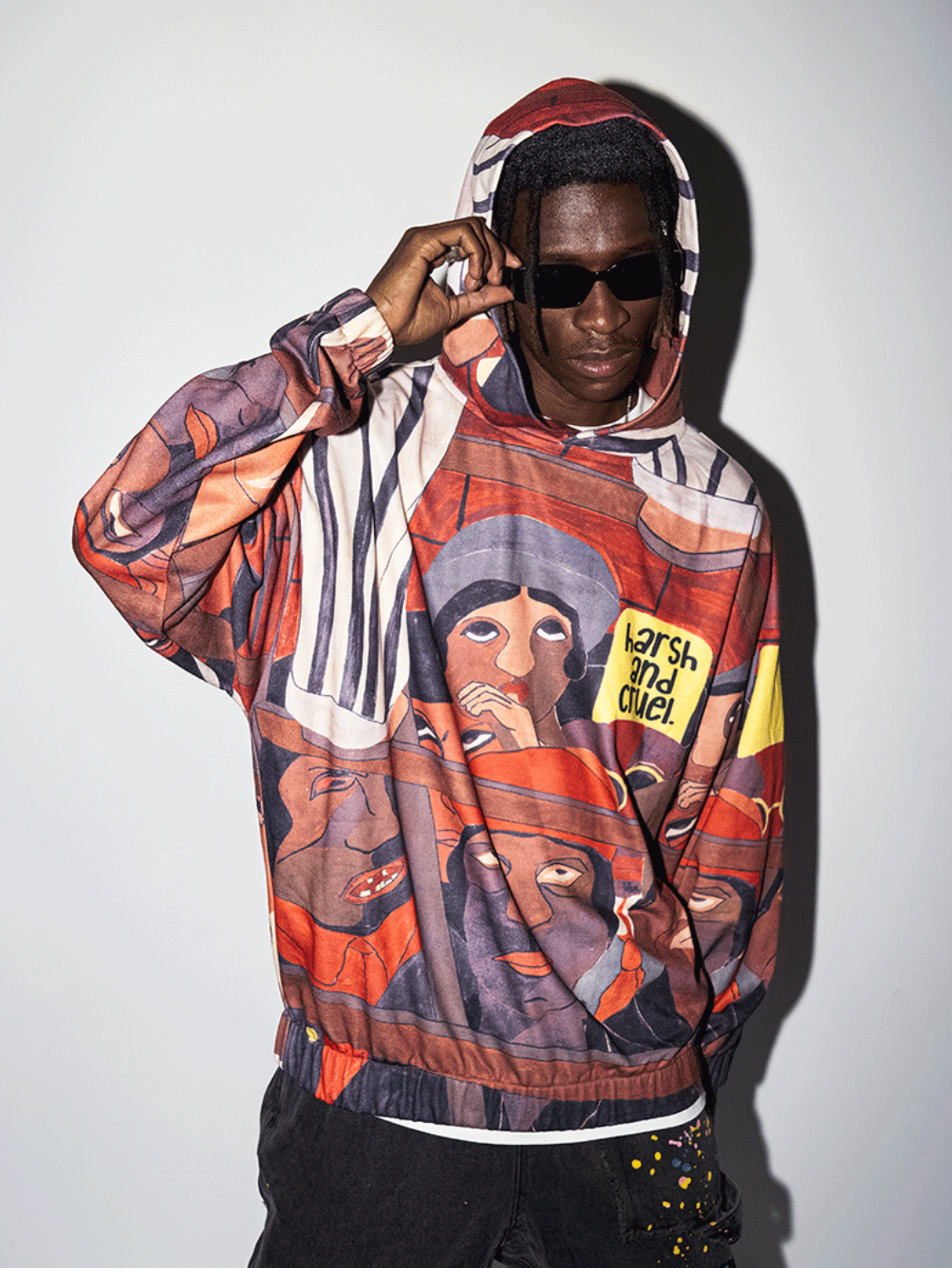 Harsh and Cruel Abstract Paint Full Print Hoodie