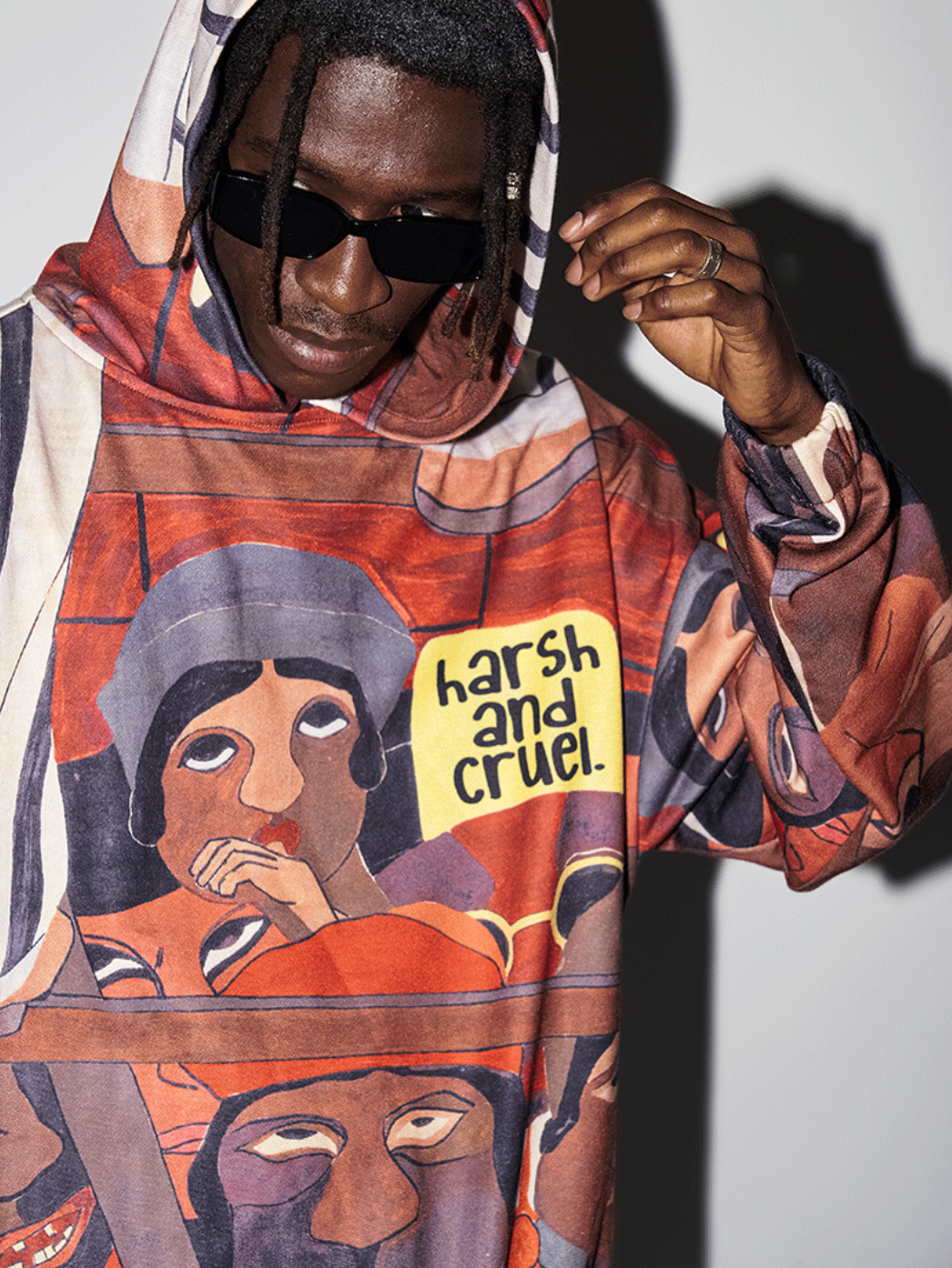 Harsh and Cruel Abstract Paint Full Print Hoodie