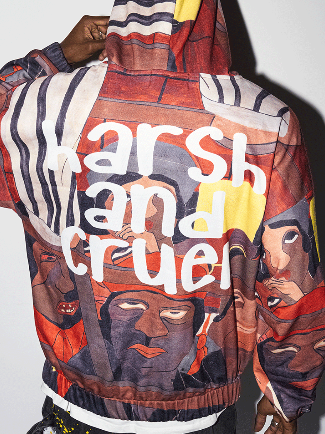 Harsh and Cruel Abstract Paint Full Print Hoodie