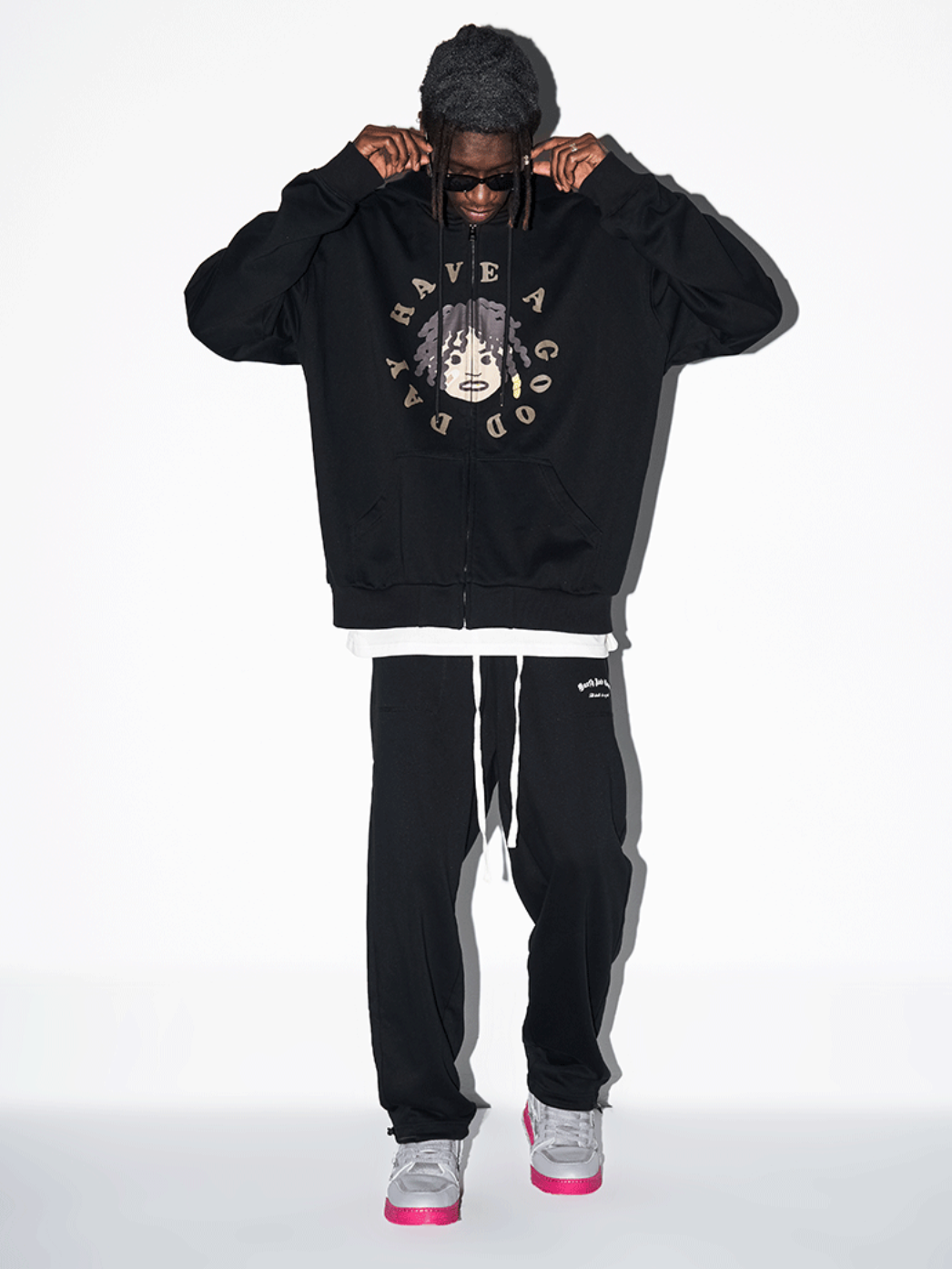 Harsh and Cruel Cartoon Face Zipper Hoodie