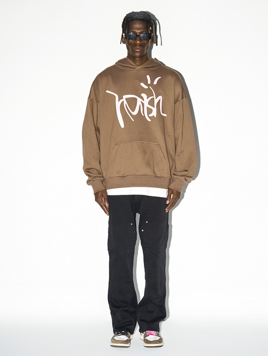 Harsh and Cruel Handpainted Logo Printed Hoodie