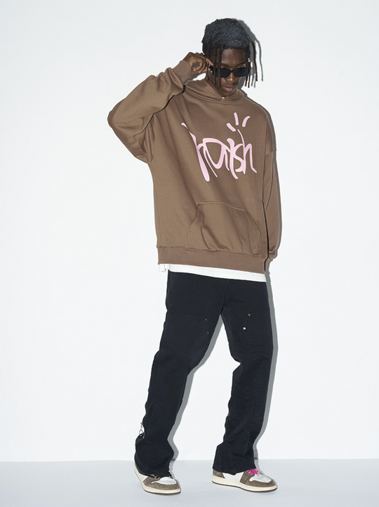 Harsh and Cruel Handpainted Logo Printed Hoodie