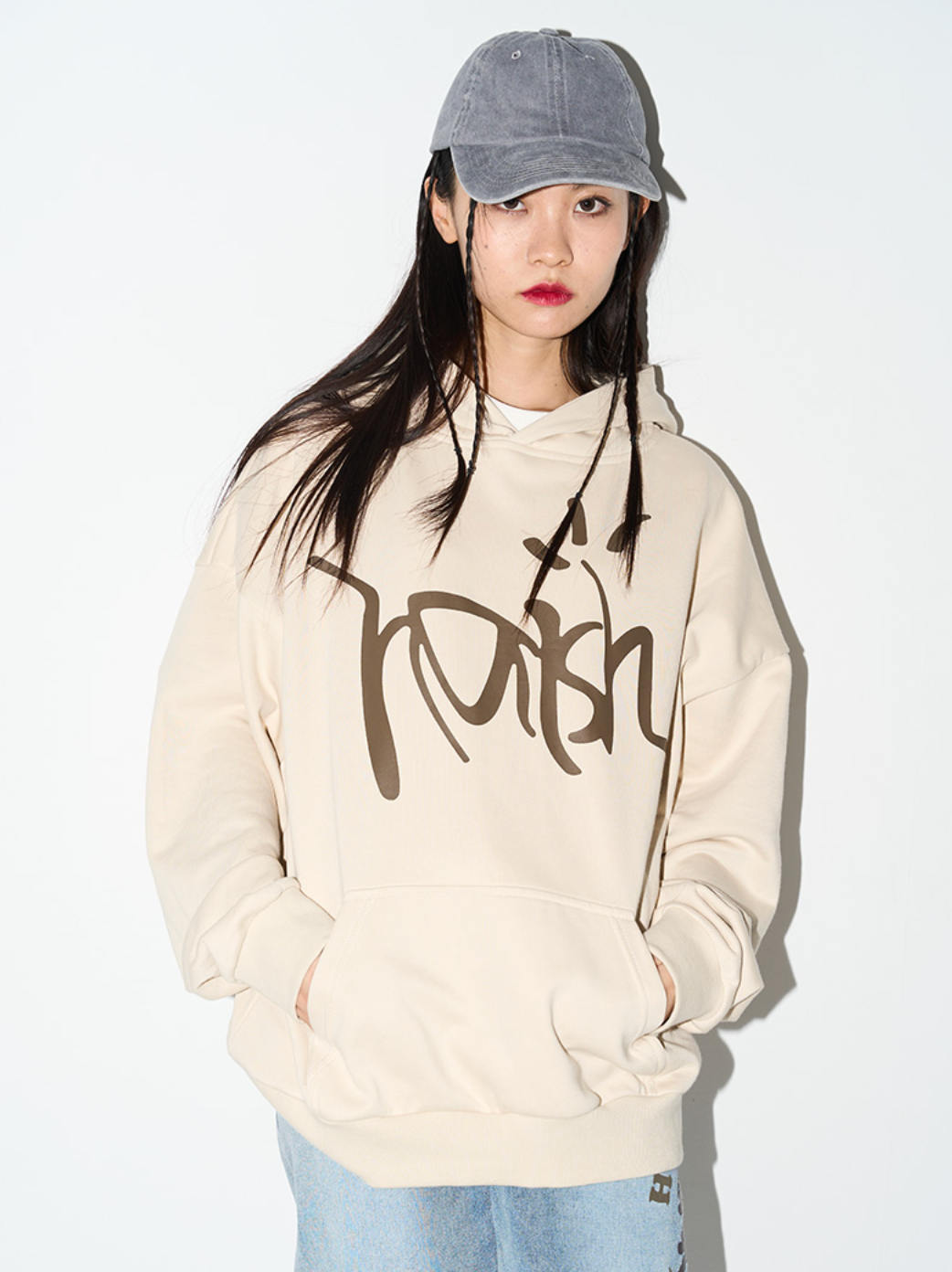 Harsh and Cruel Handpainted Logo Printed Hoodie