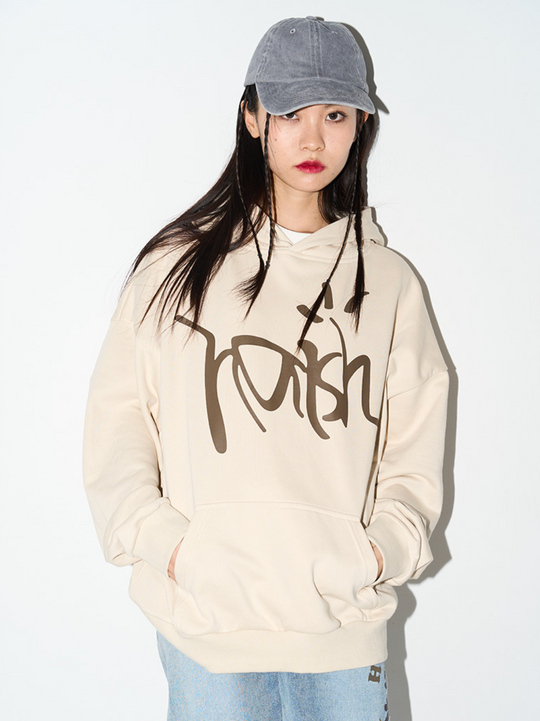 Harsh and Cruel Handpainted Logo Printed Hoodie