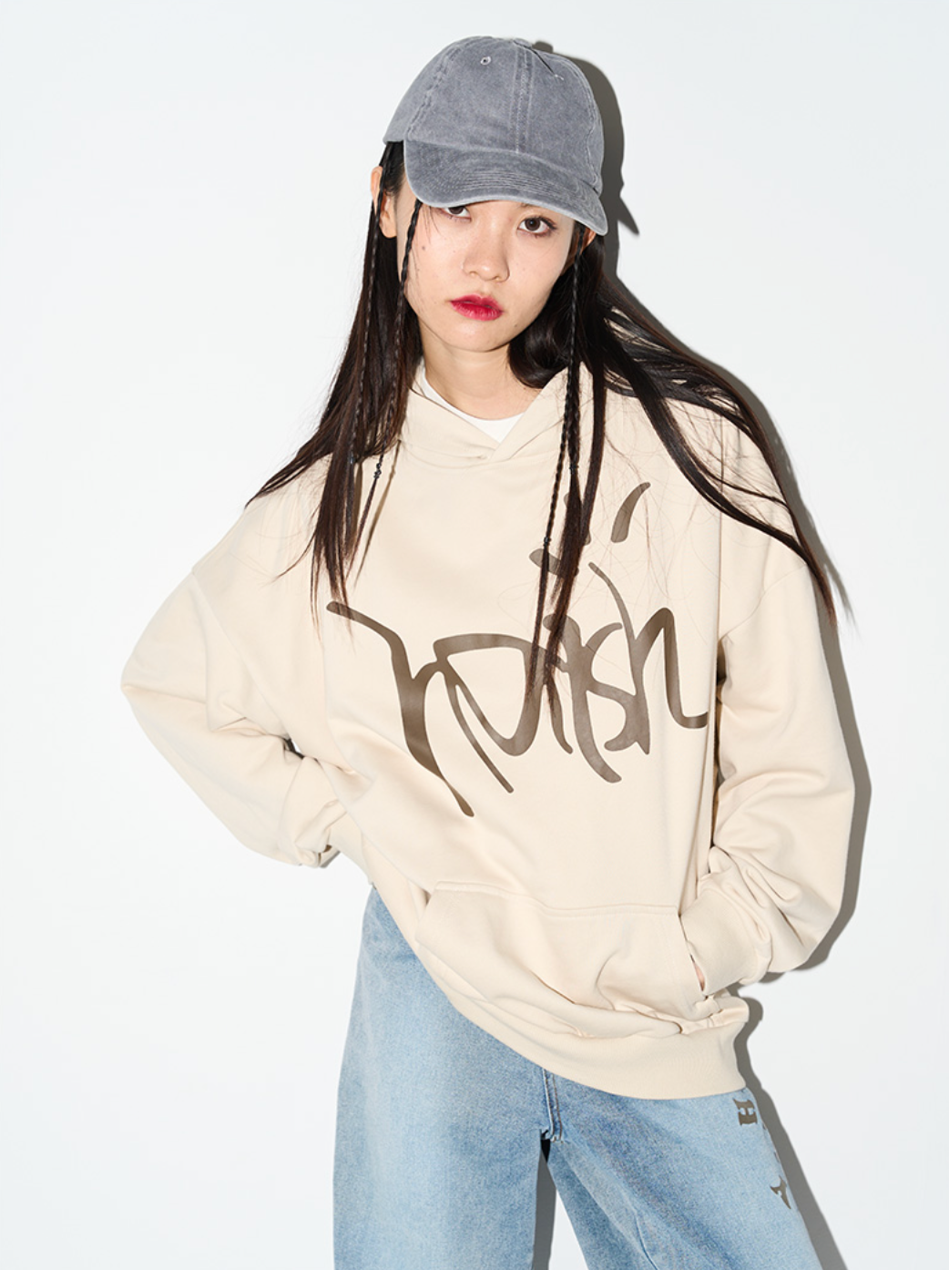 Harsh and Cruel Handpainted Logo Printed Hoodie