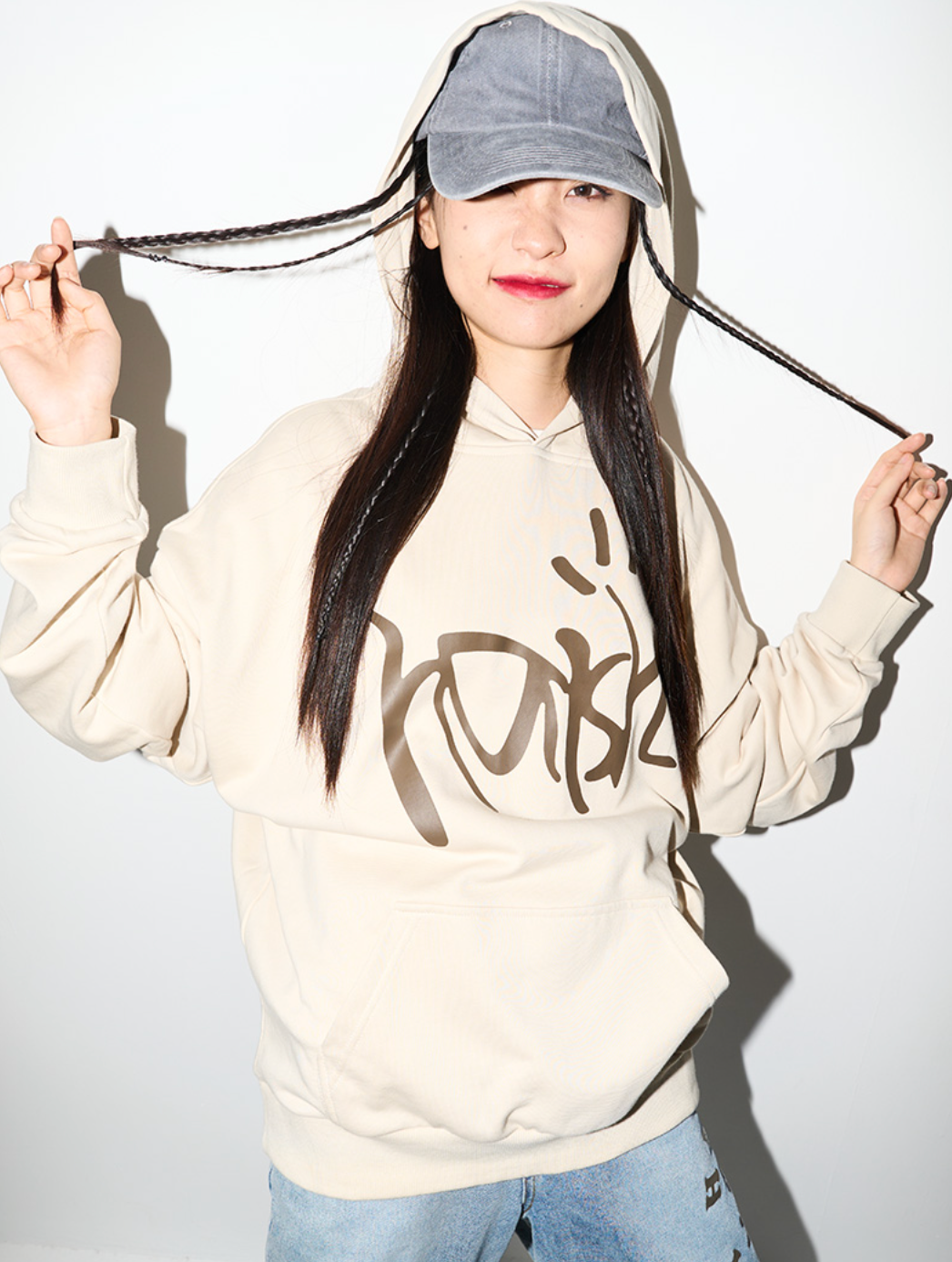 Harsh and Cruel Handpainted Logo Printed Hoodie