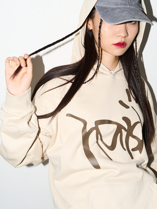 Harsh and Cruel Handpainted Logo Printed Hoodie