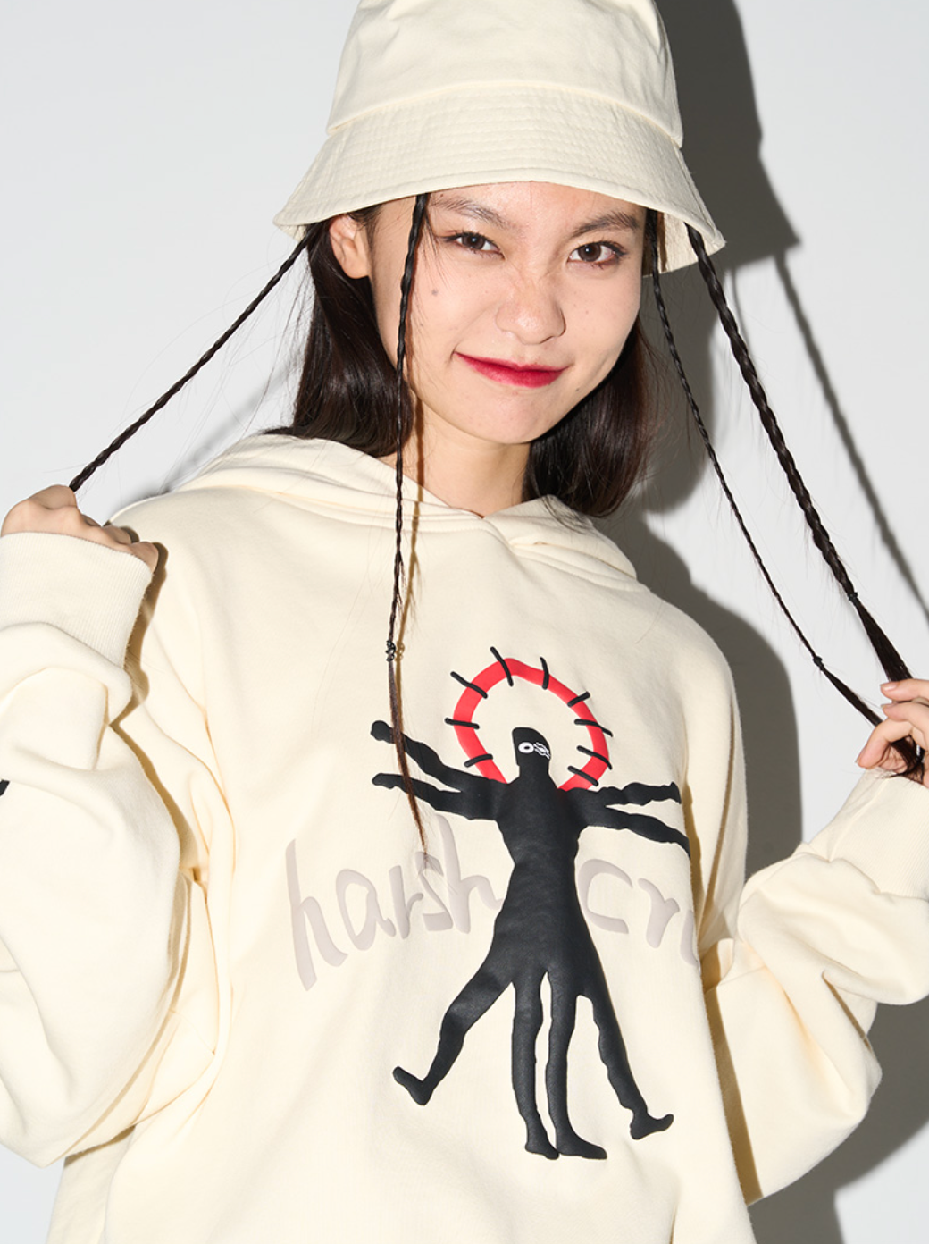 Harsh and Cruel Vitruvian Man Printed Hoodie