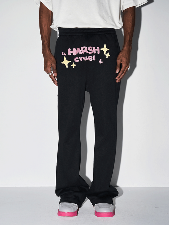 Harsh and Cruel Logo Foam Print Logo Sweatpants