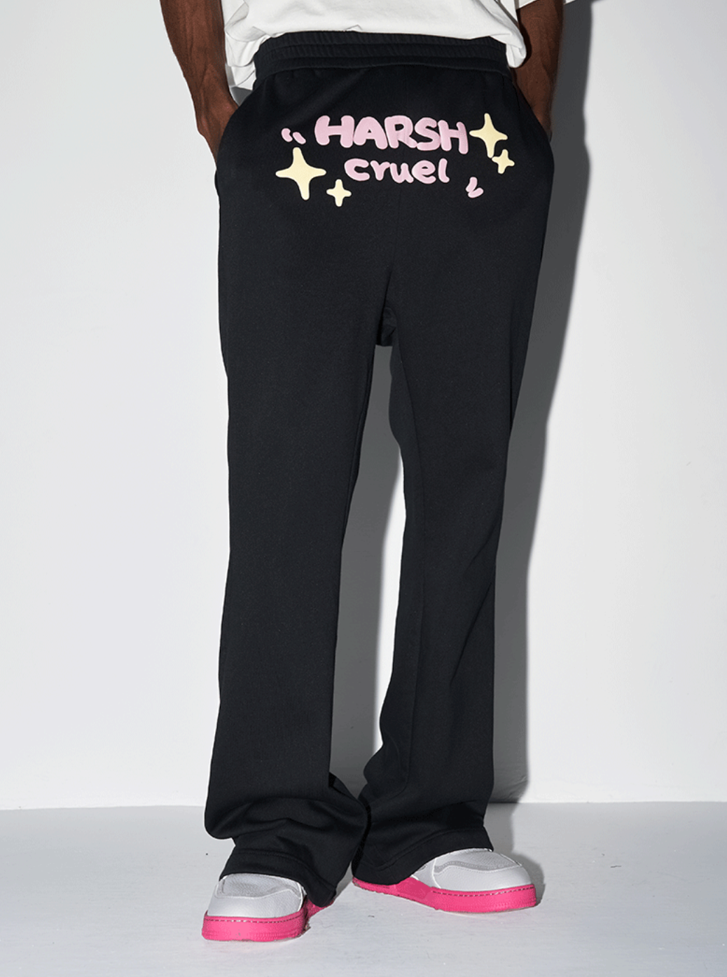 Harsh and Cruel Logo Foam Print Logo Sweatpants