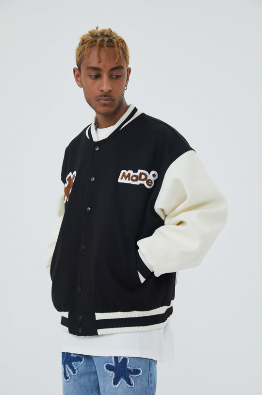 F3F Select Cartoon Flocking Embroidered Baseball Jacket